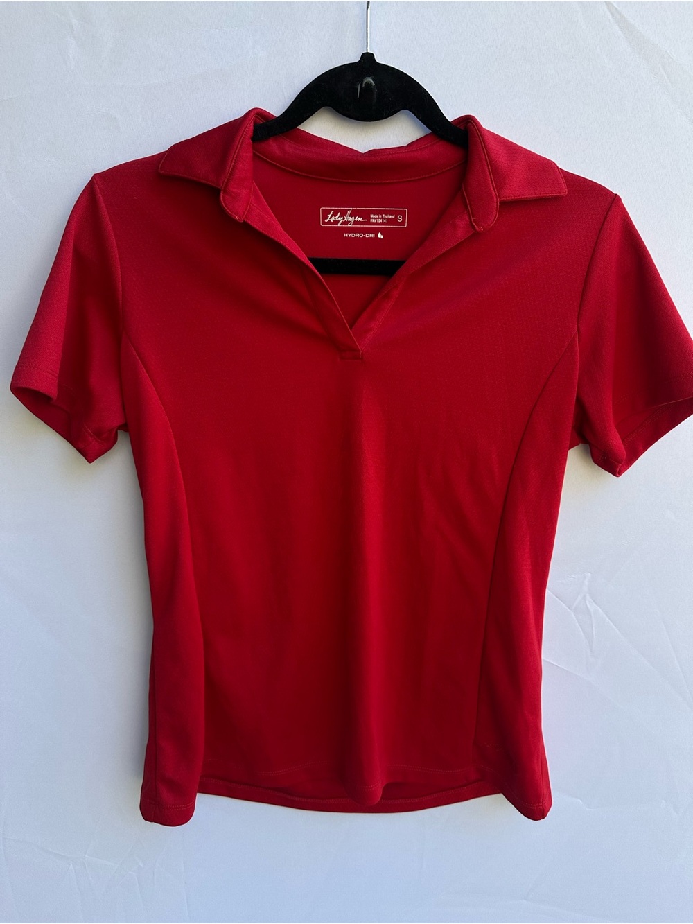 Lady Hagen Red Short Sleeve Polo Performance Top